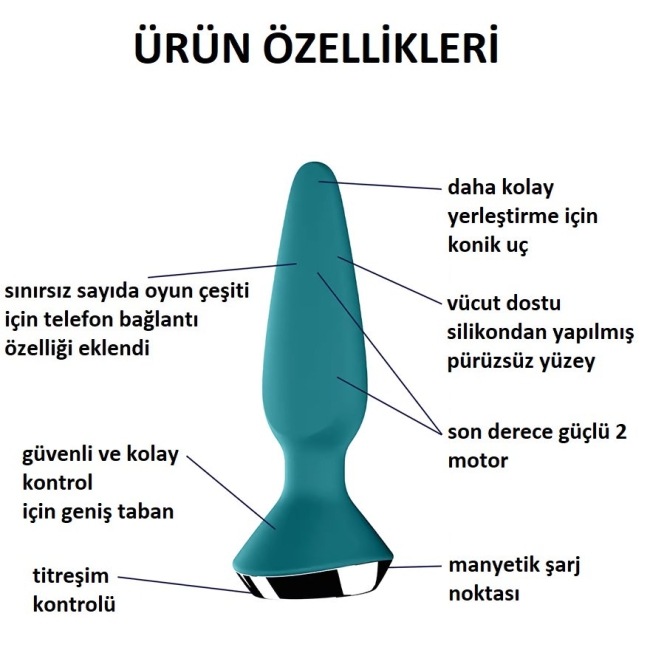 Satisfyer Plug İlicious 1 - Telefon Uyumlu Şarjlı Anal Vibratör Plug