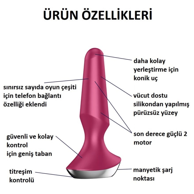 Satisfyer Plug İlicious 2 - Telefon Uyumlu Şarjlı Anal Vibratör Plug