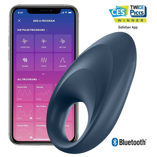 Satisfyer Powerful Mighty Telefon Kontrol Şarjlı Penis Halkası