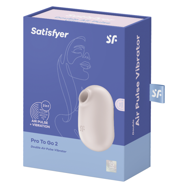 Satisfyer Pro To Go 2 beige 2 Motorlu Emişli&Titreşimli Vibratör 