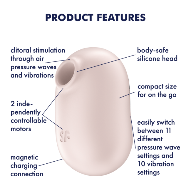 Satisfyer Pro To Go 2 beige 2 Motorlu Emişli&Titreşimli Vibratör 