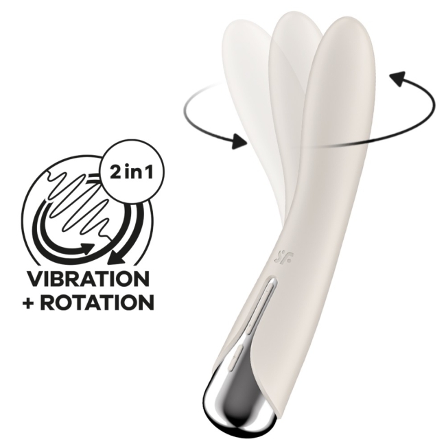 Satisfyer Spinning Vibe Oynar Başlı Uyarıcı Vibratör Bej