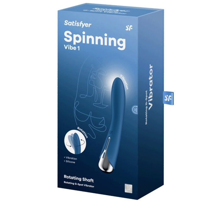 Satisfyer Spinning Vibe Oynar Başlı Uyarıcı Vibratör Mavi