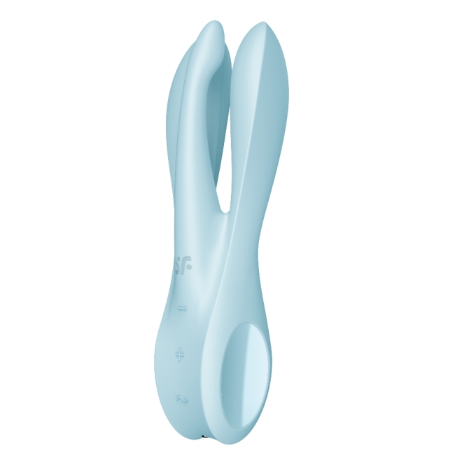 Satisfyer Threesome 1 Light Blue 3 Motorlu Esnek Güçlü titreşimli Vibratör 