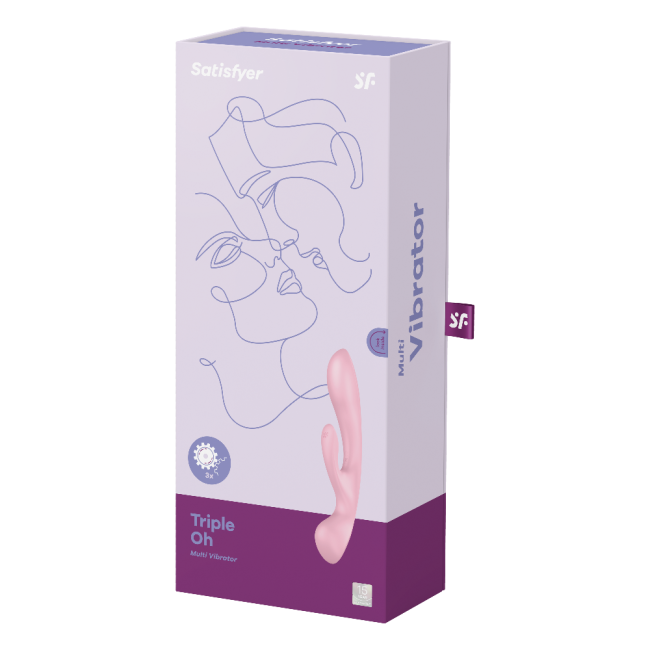 Satisfyer Triple Oh Pink 3 Güçlü Motorlu Titreşimli G-Spot Rabbit Vibratör 