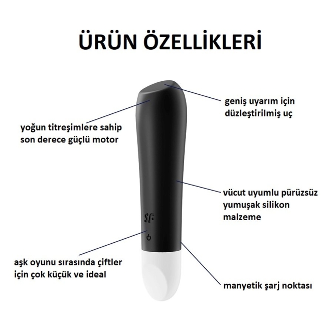 Satisfyer Ultra Power 2 - 12 Modlu Titreşimli Şarjlı Mini Vibratör