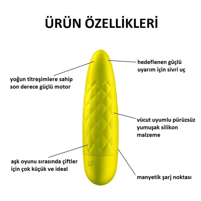 Satisfyer Ultra Power 5 - 12 Fonksiyonlu Titreşimli Şarjlı Mini Vibratör