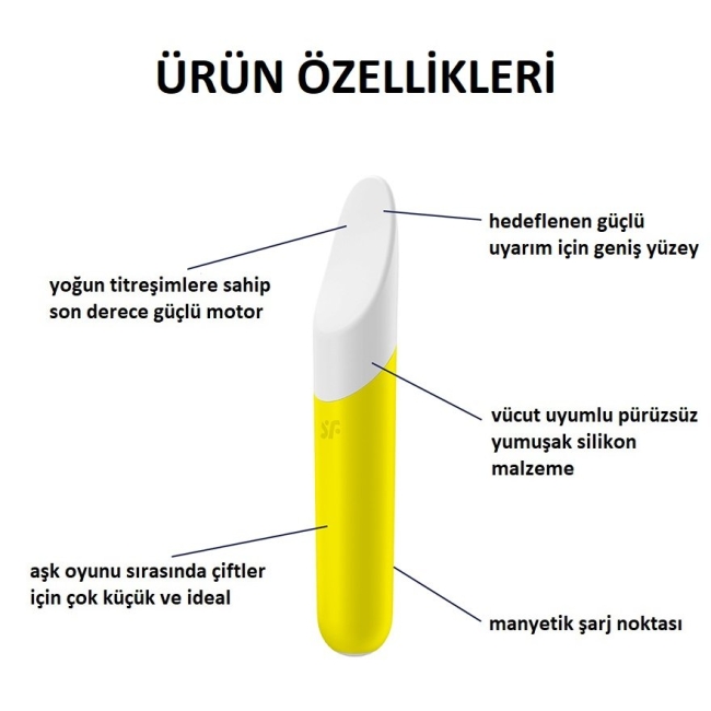 Satisfyer Ultra Power Bullet 7 - 12 Modlu Titreşimli Şarjlı Mini Vibratör