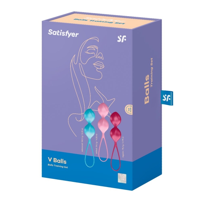 Satisfyer V Balls 3 Adet Yumuşak Dokulu Kegel Egzersiz Top Seti