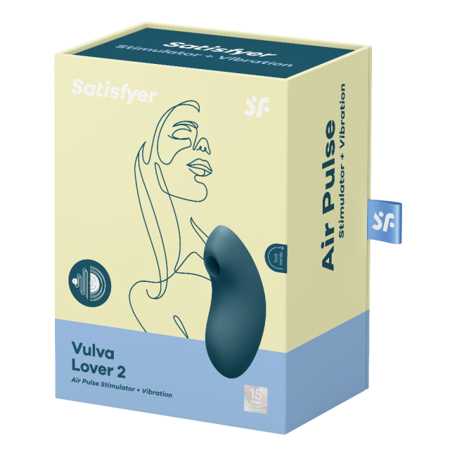 Satisfyer Vulva Lover 2 blue Emiş Yapabilen Ve Titreşimli 2 Motorlu Vibratör 