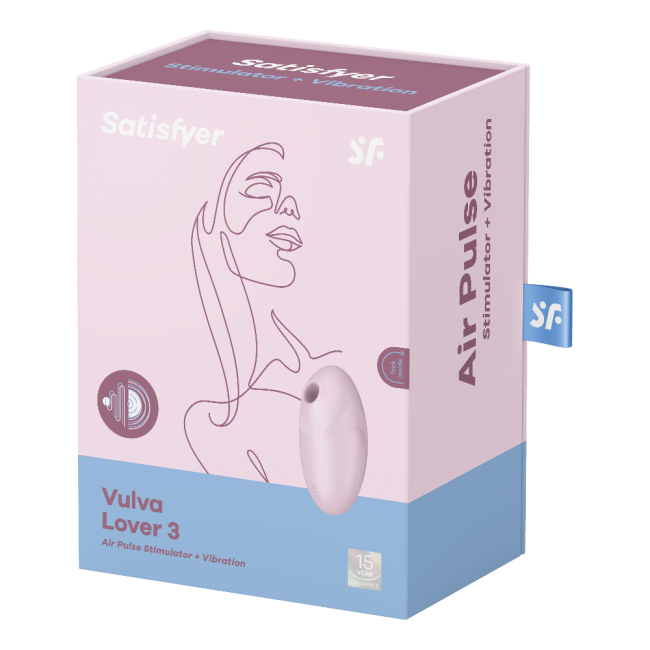 Satisfyer Vulva Lover 3 Pink 2 Motorlu Emiş Yapabilen Titreşimli Vibratör 