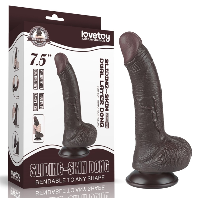 Sliding Hareketli Dış Yüzey Özel Seri Ultra Yumuşak 19 Cm Realistik Kemerli Penis