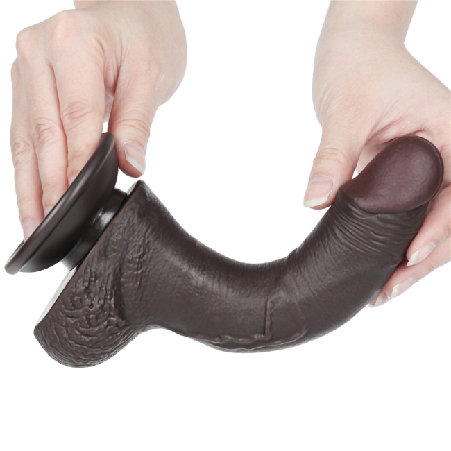 Sliding Hareketli Dış Yüzey Özel Seri Ultra Yumuşak 19 Cm Realistik Kemerli Penis