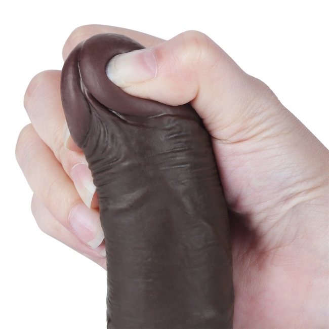 Sliding Hareketli Dış Yüzey Özel Seri Ultra Yumuşak 19 Cm Realistik Kemerli Penis