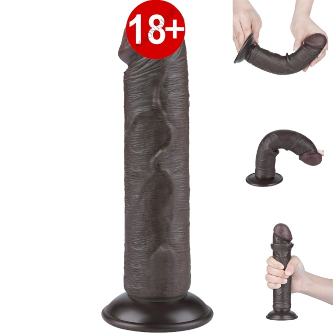 Sliding Hareketli Dış Yüzey Özel Seri Ultra Yumuşak 20 Cm Realistik Penis