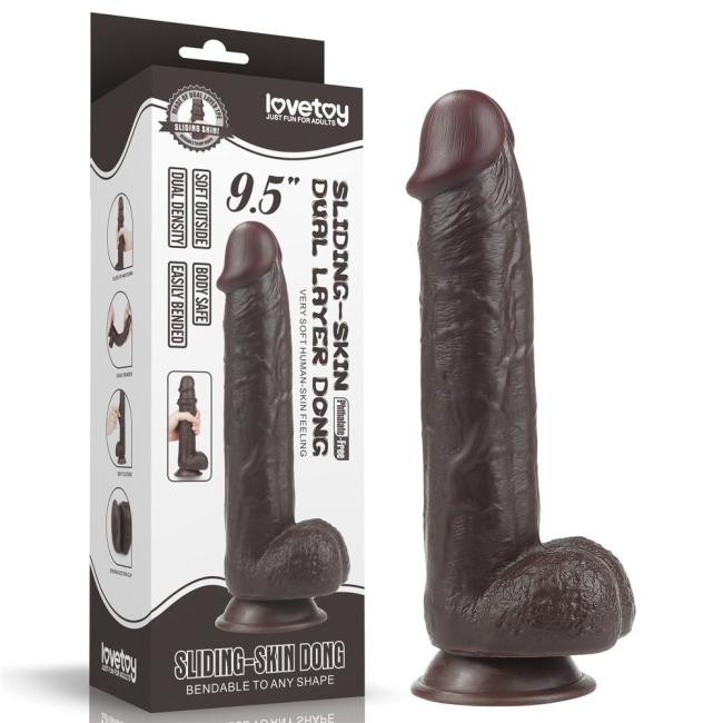 Sliding Hareketli Dış Yüzey Özel Seri Ultra Yumuşak 24 Cm Realistik Penis