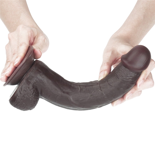 Sliding Hareketli Dış Yüzey Özel Seri Ultra Yumuşak 24 Cm Realistik Penis