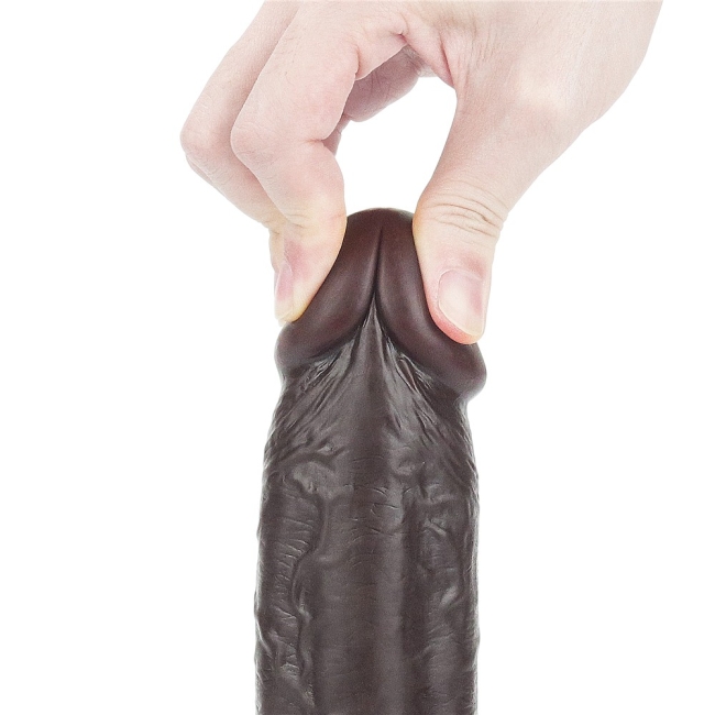 Sliding Hareketli Dış Yüzey Özel Seri Ultra Yumuşak 24 Cm Realistik Penis