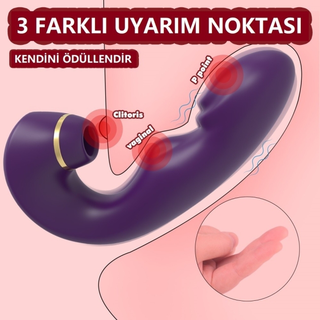 Sunn Titreşimli G-Bölgesi ve Klitoris Emiş  Vibratör