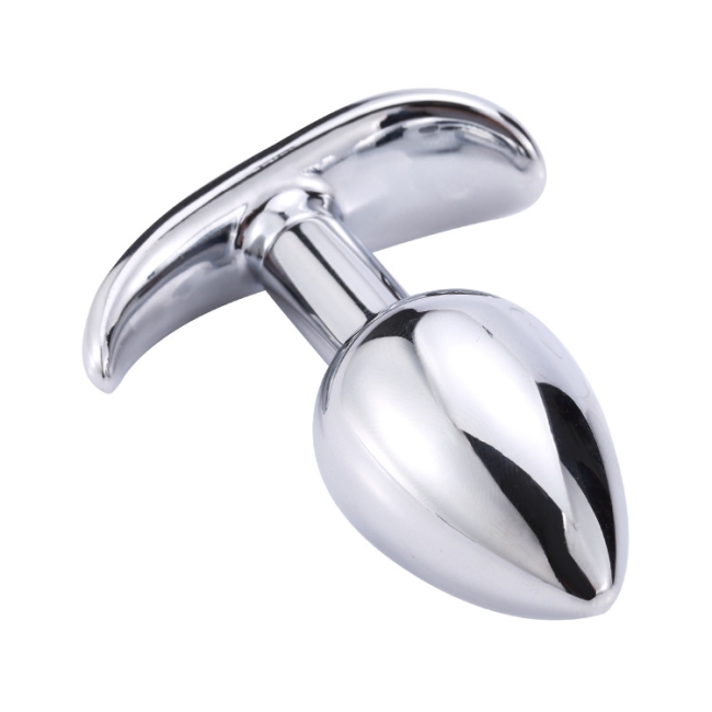 Taşlı Kolay Tutalabilir Metal Anal Plug