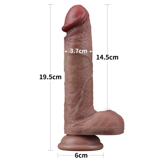 Ultra Özel Nature Cock Yumuşak Dokulu Çift Katmanlı 19 Cm Realistik Kemerli Penis