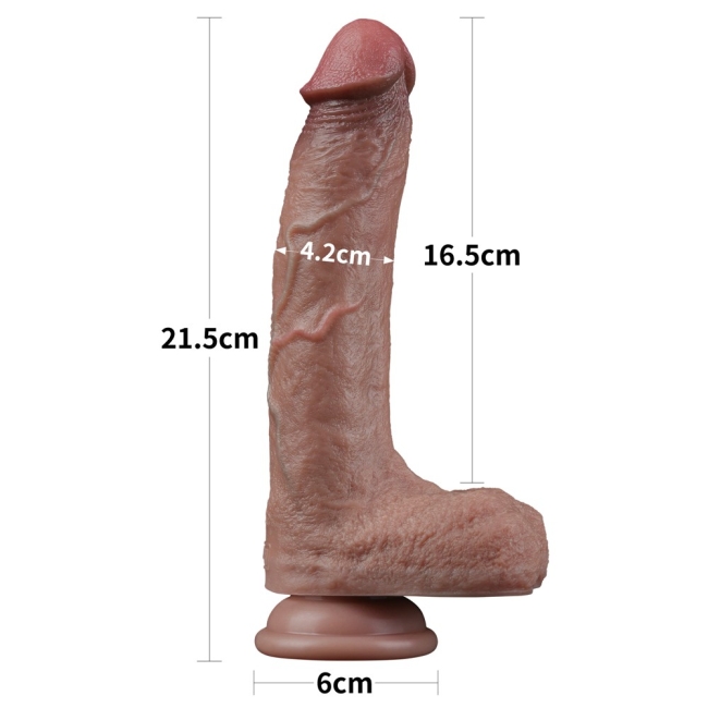 Ultra Özel Nature Cock Yumuşak Dokulu Çift Katmanlı 21 Cm Realistik Belden Bağlamalı Penis