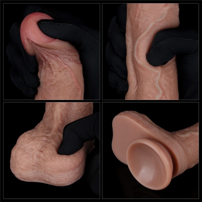 Ultra Özel Nature Cock Yumuşak Dokulu Çift Katmanlı 21 Cm Realistik Belden Bağlamalı Penis