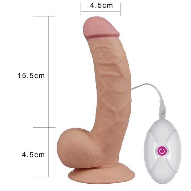 Ultra Yumuşak Özel Dokulu 21 Cm Titreşimli Realistik Belden Bağlamalı Penis-1093