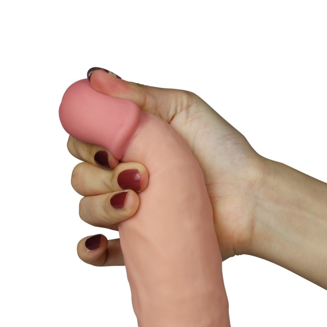 Ultra Yumuşak Özel Dokulu 21 Cm Titreşimli Realistik Belden Bağlamalı Penis-1093