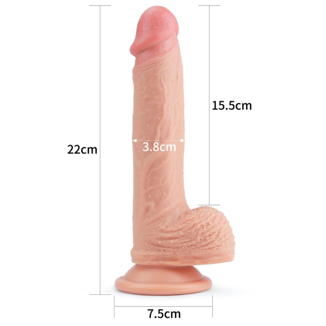 Ultra Yumuşak Silikon Özel Üretimı 21 Cm Belden Bağlamalı Penis 