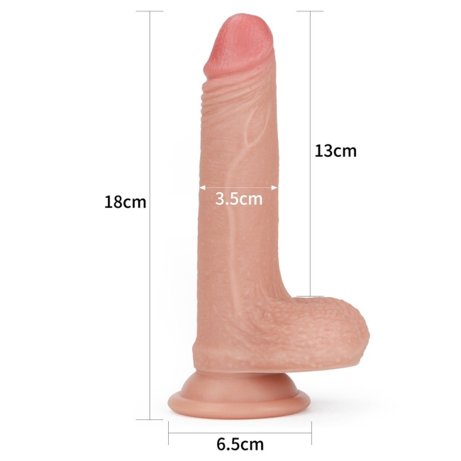 Ultra Yumuşak Silikon Serisi Özel Çift Katmanlı 18 Cm Takma Penis