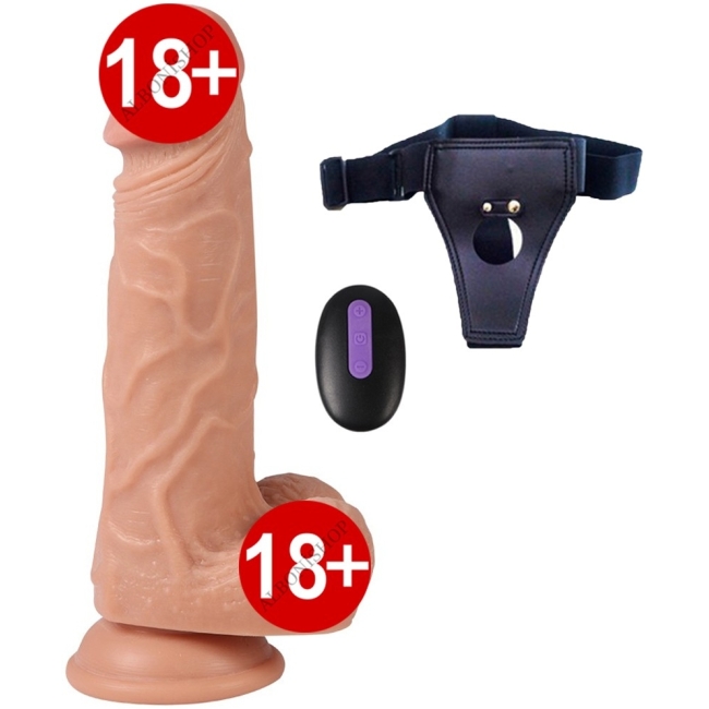 Uzaktan Kumandalı 20 Farklı Titreşimli Damarlı Takma Penis