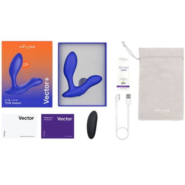 We-Vibe Vector+ Royal Blue App Kontrollü Titreşimli Prostat Masaj Vibratörü