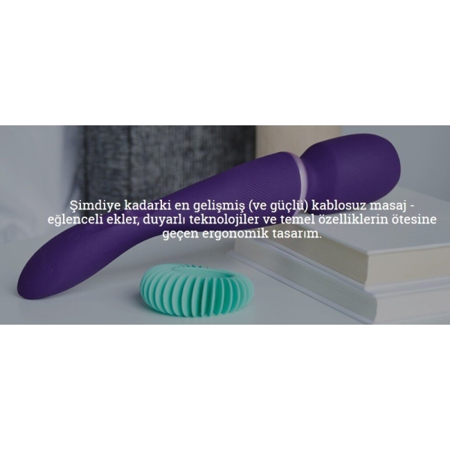 We-Vibe Wand Akıllı Telefon Kontrol Ultra Güçlü Masaj Vibratör (Kutusuz Sıfır Ürün)