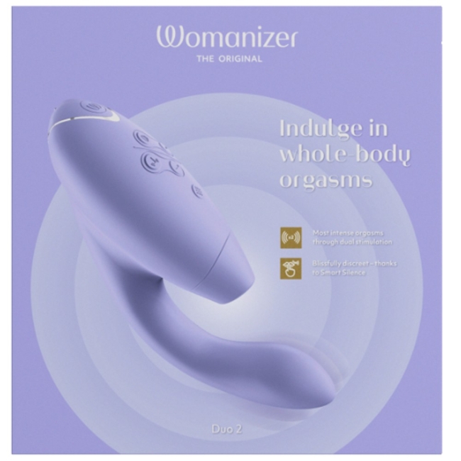 Womanizer Duo 2 Lilac Air klitoral Stimülatör ve Güçlü G-Spot Vibratörü