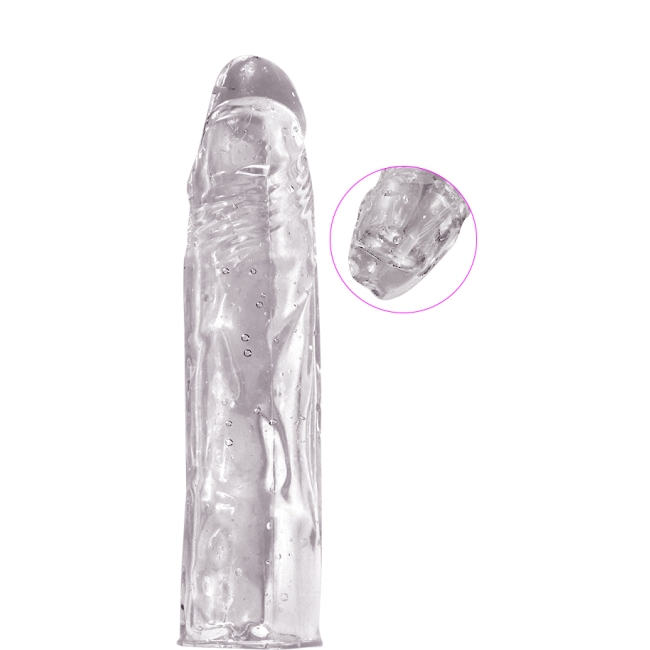 Xise Beck 16.5 Cm Şeffaf Görünümlü Damarlı Penis Kılıfı