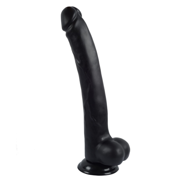 Haydens Cock Gerçekçi Yumuşak Dokulu 31 Cm Dev Siyah Realistik Dildo 