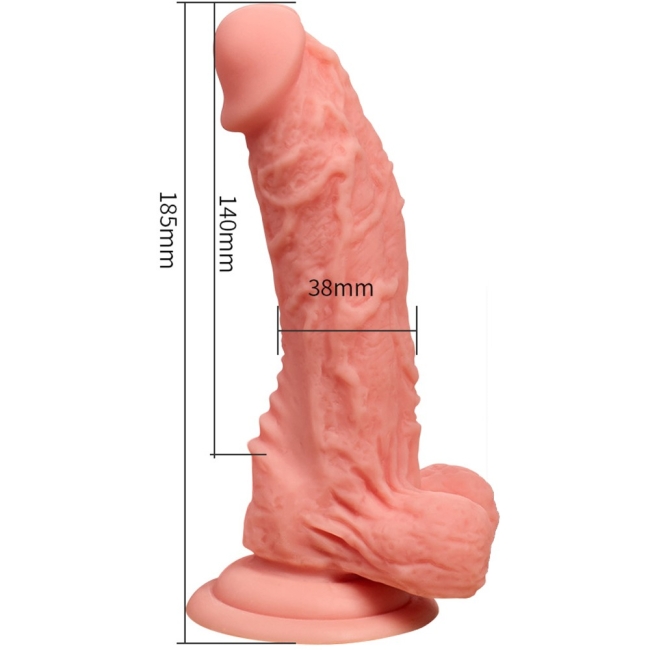 Young Isıtmalı&Titreşimli Çift Katmanlı Ultra Yumuşak Kemerli Penis 