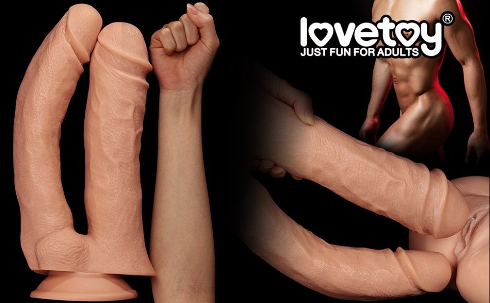 Realistic Mega Double Ultra Kalın Dildo 30 Cm Çift Başlı Dİldo