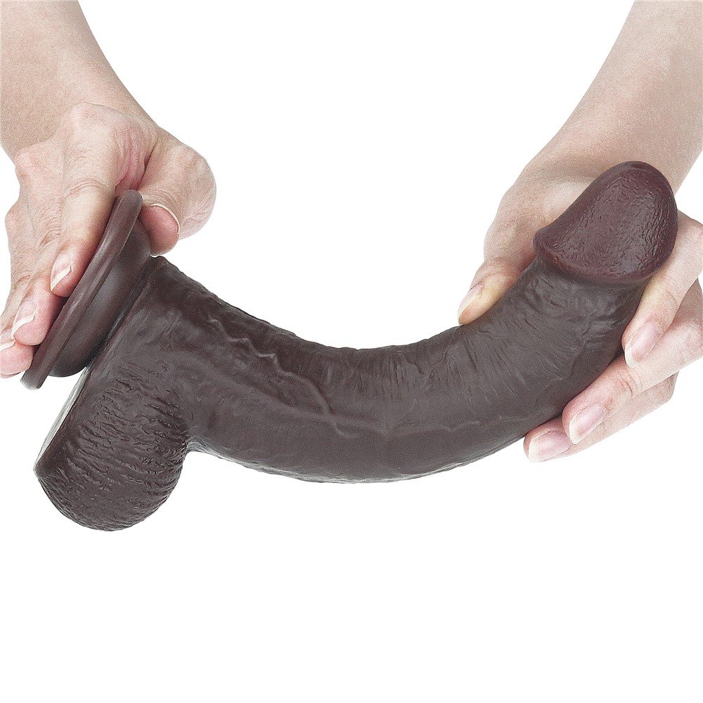 Sliding Hareketli Dış Yüzey Ultra Yumuşak 23 Cm Kemerli Penis