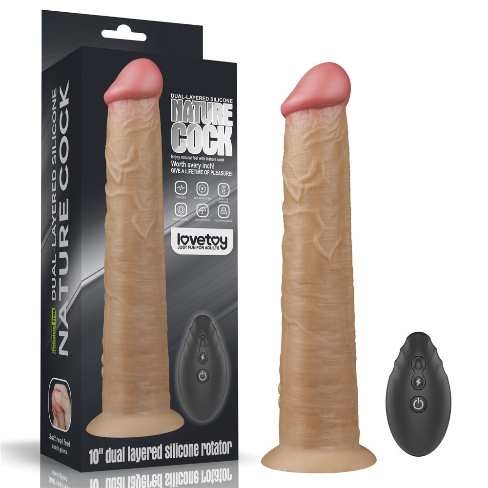 Dual Layer Platinyum 25 Cm Silikon Kumandalı Şarjlı Dönebilen Hareketli Titreşimli Penis