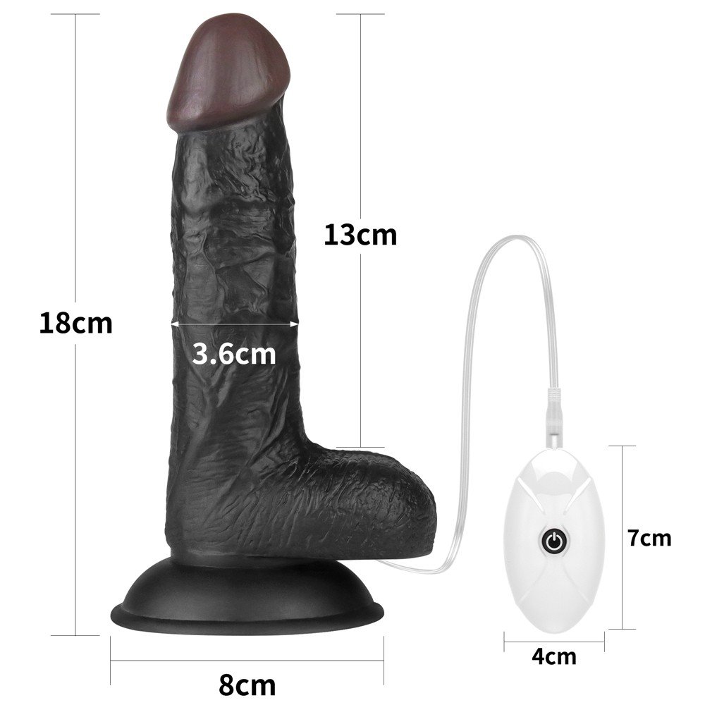 Ingen Easy Strap On 18 Cm Siyah Belden Bağlamalı Titreşimli Realistik Penis