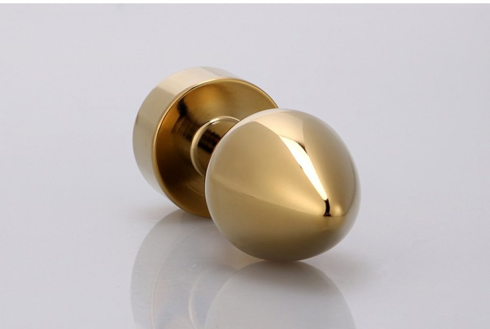 Gold Metal Mor Taşlı Orta Boy Anal Plug