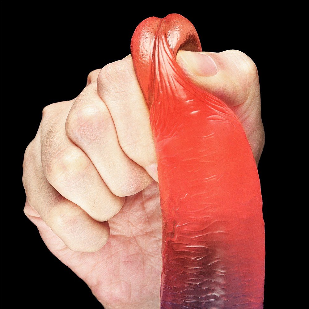 Lovetoy Çift Renkli Ultra Yumuşak 19 Cm Kemerli Jel Dildo