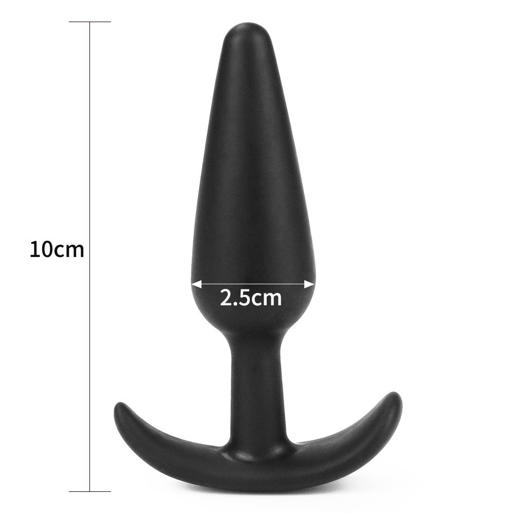 Silikon Kolay Tutulabilir 8 Cm Siyah Anal Plug