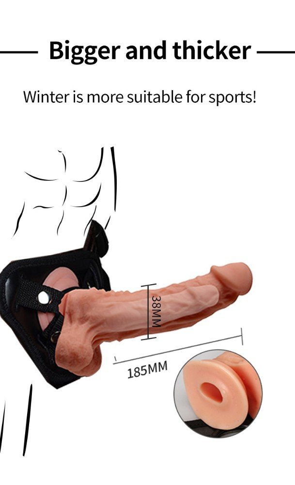 Adoka 18.5 Cm Liquid Silikon Ultra Yumuşak Penis Kılıfı&İçi Boş Kemerli Penis