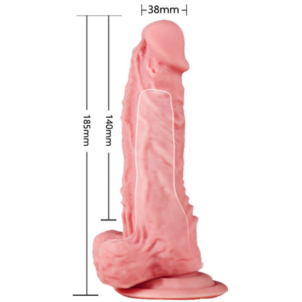 Adoka 18.5 Cm Liquid Silikon Ultra Yumuşak Penis Kılıfı&İçi Boş Kemerli Penis