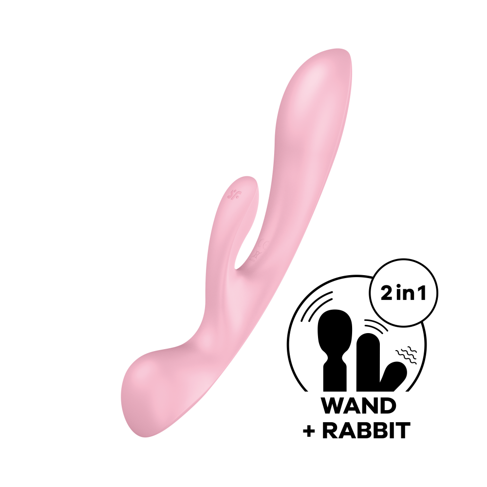 Satisfyer Triple Oh Pink 3 Güçlü Motorlu Titreşimli G-Spot Rabbit Vibratör 