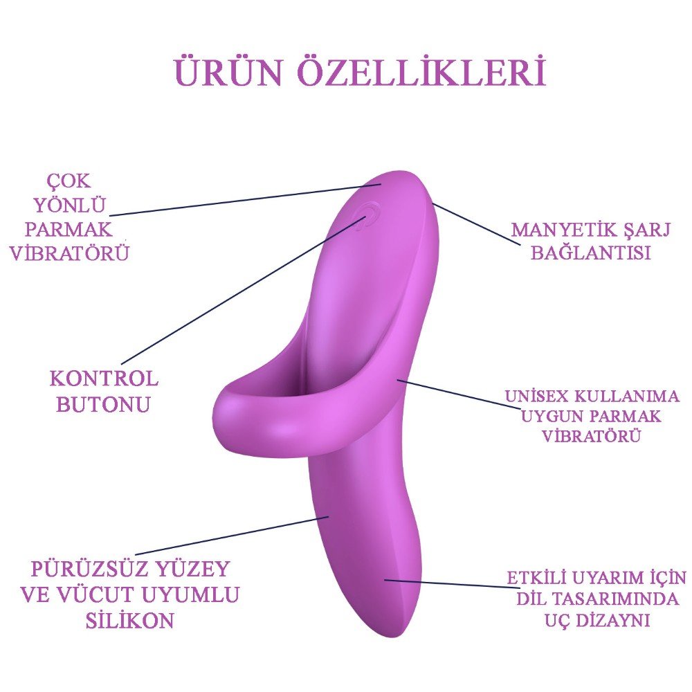 Satisfyer Bold Lover Dark Pink 12 Farklı Titreşim Modlu Parmak Vibratörü 