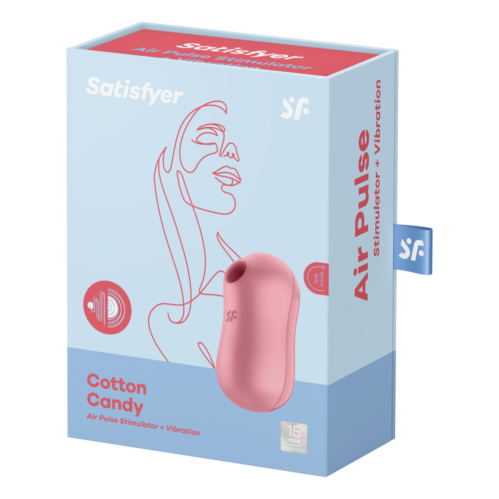 Satisfyer Cotton Candy Light Red Emişli&Titreşimli 2 Motorlu Vibratör